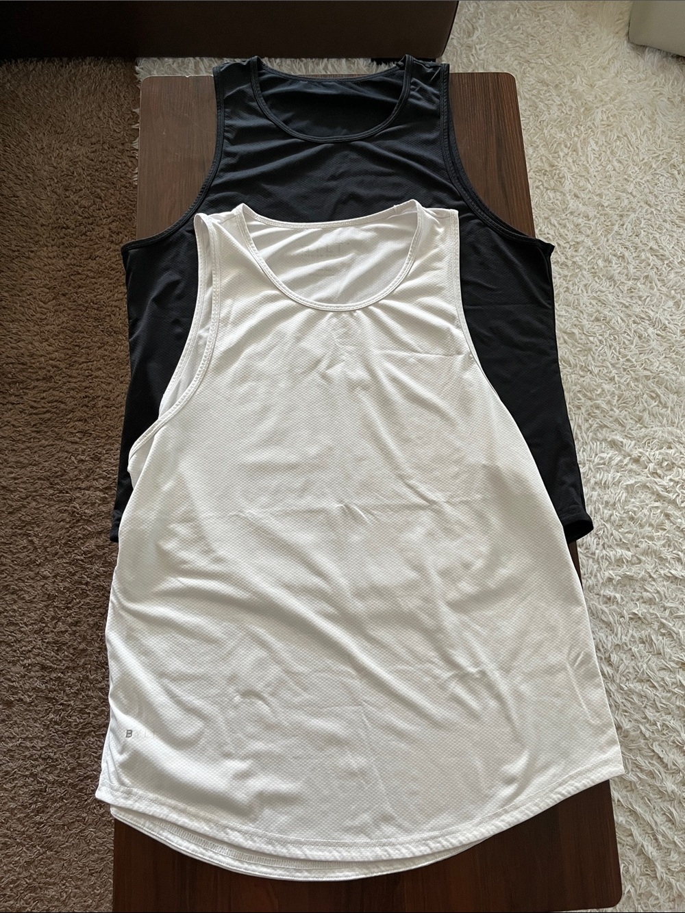 BYLT men’s Performance Tank Tops - White and Black
